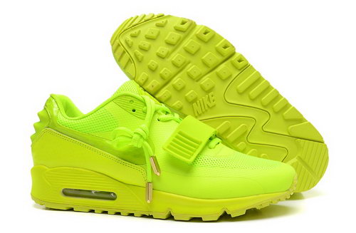 2014 Nike Air Yeezy Ii 2 Sp Max 90 The Devil Series West Mens Shoes All Bling Yellow Outlet